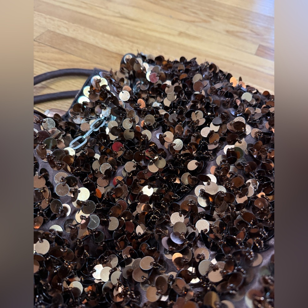 Brown sequin bag - Picture 3 of 4